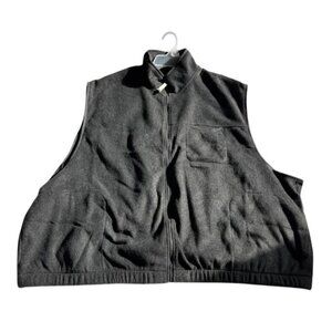 Old Navy Womens Plus Gray Full-Zip Fleece Vest Size 4X